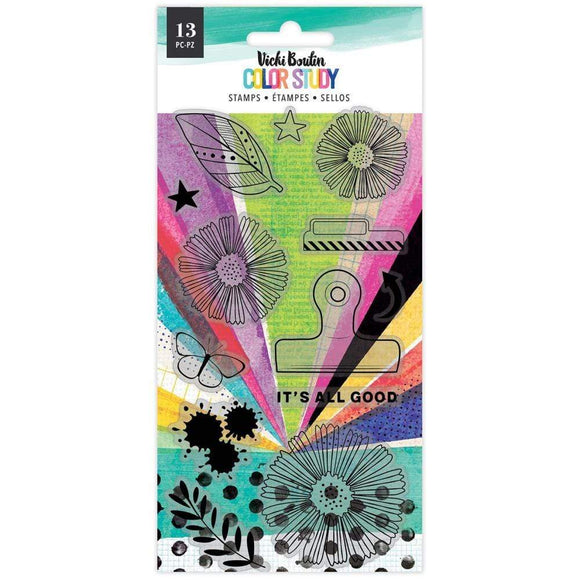 Scrapbooking  Vicki Boutin Color Study Acrylic Stamps 13/Pkg It's All Good stamp
