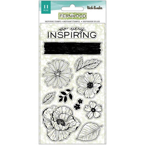 Scrapbooking  Vicki Boutin Fernwood Acrylic Stamps 11/Pkg Inspiring stamps