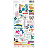Scrapbooking  Amy Tan Brave & Bold Cardstock Stickers 93/Pkg W/Foil Accents stickers