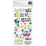 Scrapbooking  Amy Tan Brave & Bold Thickers Stickers 53/Pkg Be Bold Phrase/Foam stickers