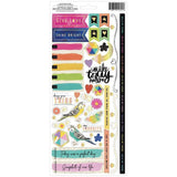 Scrapbooking  Vicki Boutin Color Study Cardstock Stickers 6"X12" 103/Pkg Icon & Phrase W/Foil Accents stickers