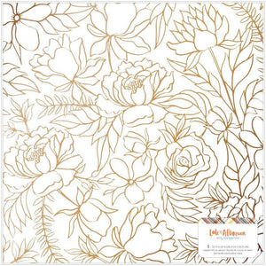 Scrapbooking  Amy Tan Late Afternoon Specialty Paper 12"X12" Vellum W/Copper Foil Accents Vellum and Acetate