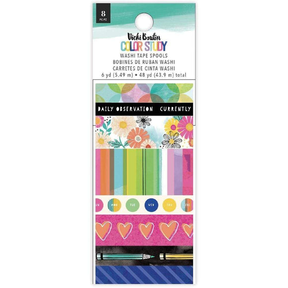 Scrapbooking  Vicki Boutin Color Study Washi Tape 8/Pkg Washi