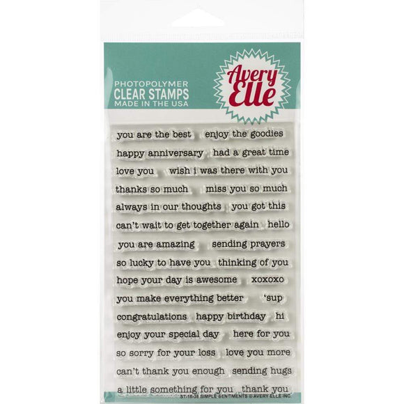 Scrapbooking  Avery Elle Clear Stamp Set 4