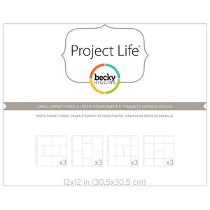 Scrapbooking  Becky Higgins Project Life Pocket Pages Small Variety Pack page protectors