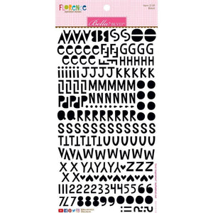 Scrapbooking  Bella Besties Florence Alphabet Stickers - Black Alphas