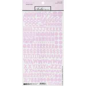 Scrapbooking  Bella Besties Florence Alphabet Stickers - Cotton Candy Alphas