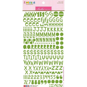 Scrapbooking  Bella Besties Florence Alphabet Stickers - Guacamole Alphas