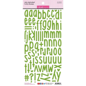 Scrapbooking  Bella Blvd Besties - Aria Puffy Alphabet Stickers - Guacamole Alphas