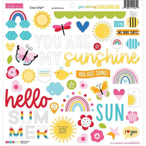 Scrapbooking  Bella Blvd Chipboard Stickers 12"X12" Icons, You Are My Sunshine chipboards