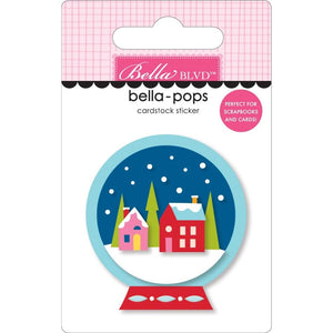 Scrapbooking  Bella Blvd The North Pole Bella-Pops 3D Stickers Snow Globe Embellishments