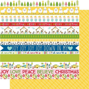 Scrapbooking  Bella Blvd Let Us Adore Him Double-Sided Cardstock 12"X12 - Borders Paper 12"x12"