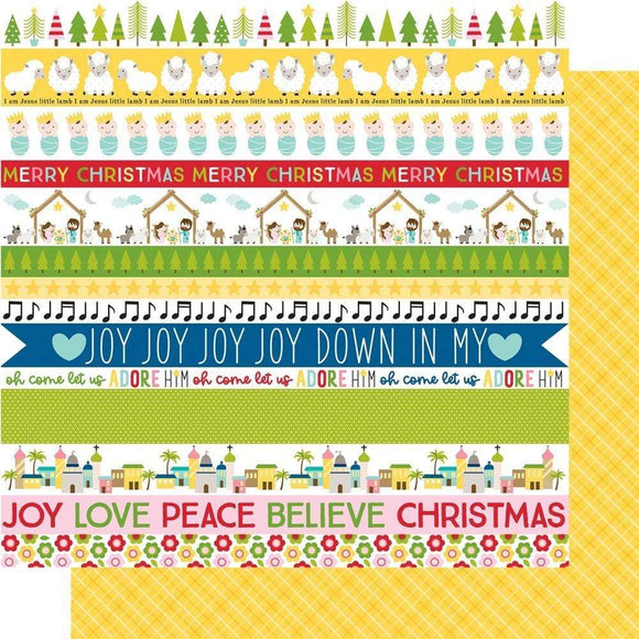 Scrapbooking  Bella Blvd Let Us Adore Him Double-Sided Cardstock 12