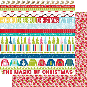 Scrapbooking  Bella Blvd The North Pole Double-Sided Cardstock 12"X12" - Borders Paper 12"X12"