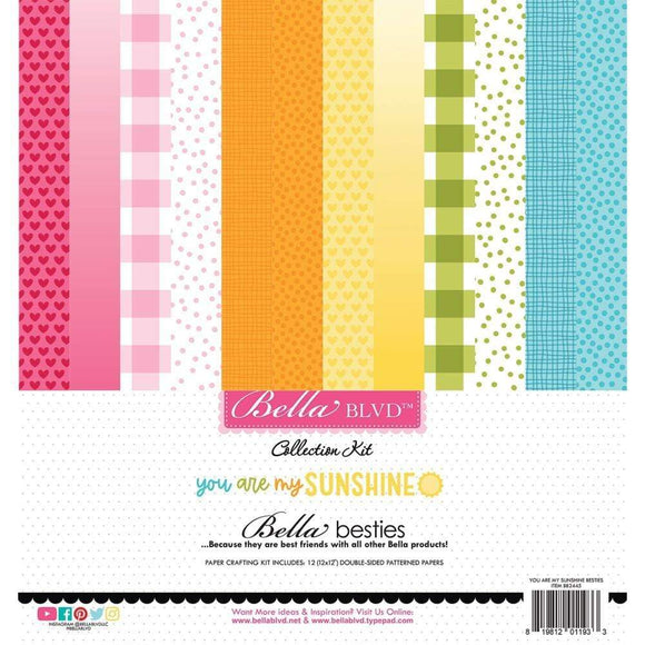 Scrapbooking  Bella Blvd You Are My Sunshine Collection Patterned  Kit 12