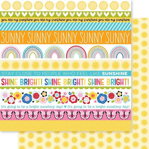 Scrapbooking  Bella Blvd You Are My Sunshine Double-Sided Cardstock 12"X12" -Borders Paper 12"x12"