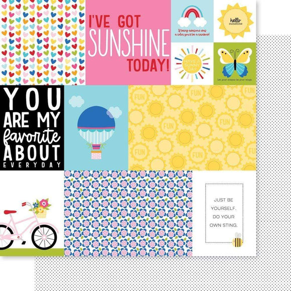 Scrapbooking  Bella Blvd You Are My Sunshine Double-Sided Cardstock 12