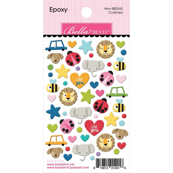 Scrapbooking  Bella Blvd Tiny Tots 2.0 Epoxy Stickers Cuteness sticker