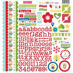 Scrapbooking  Let Us Adore Him Cardstock Stickers 12"X12" Doohickey stickers