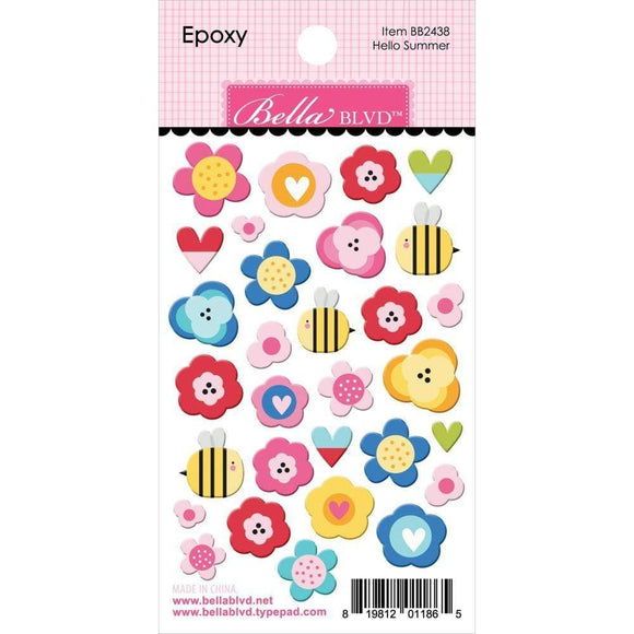 Scrapbooking  You Are My Sunshine Epoxy Stickers Hello Summer stickers