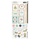 Scrapbooking  BoBunny Brighton Stickers 6"X12" Sheet 100/Pkg W/Gold Foil stickers