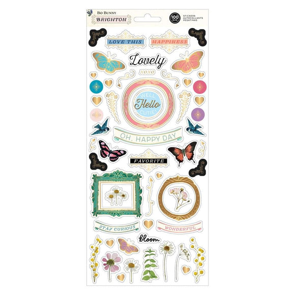 Scrapbooking  BoBunny Brighton Stickers 6