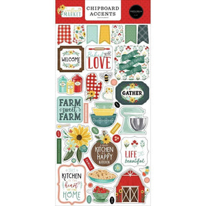 Scrapbooking  Carta Bella Sunflower Market Chipboard 6"X13" Accents chipboards