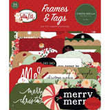 Scrapbooking  Carta Bella Cardstock Ephemera 33/Pkg Frames & Tags, Letters To Santa Ephemera