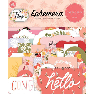 Scrapbooking  Carta Bella Cardstock Ephemera 33/Pkg Icons, Flora No. 5 Ephemera