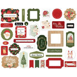 Scrapbooking  Carta Bella Cardstock Ephemera 33/Pkg Icons, Letters To Santa Ephemera