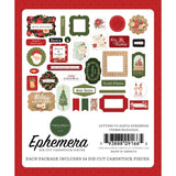 Scrapbooking  Carta Bella Cardstock Ephemera 33/Pkg Icons, Letters To Santa Ephemera