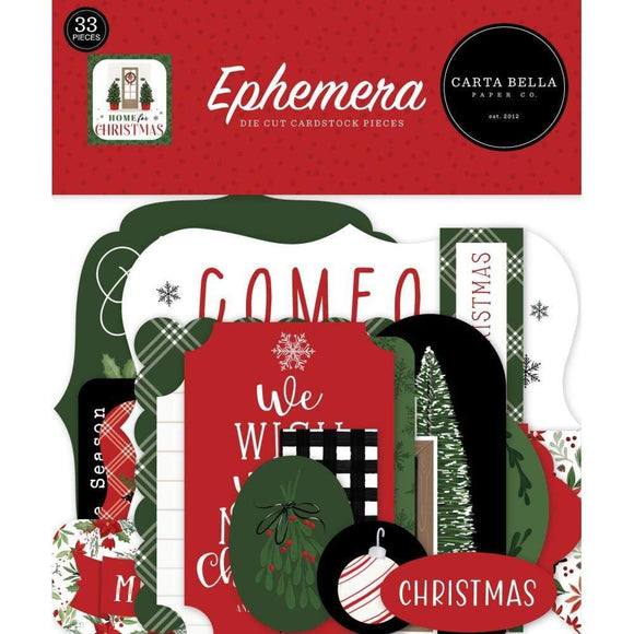 Scrapbooking  Carta Bella Home For Christmas Cardstock Ephemera 33/Pkg Icons Ephemera