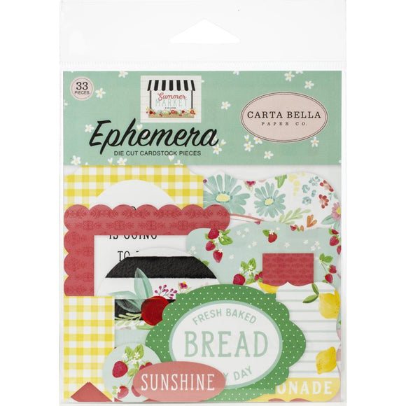 Scrapbooking  Summer Market Cardstock Ephemera 33/Pkg Ephemera Ephemera