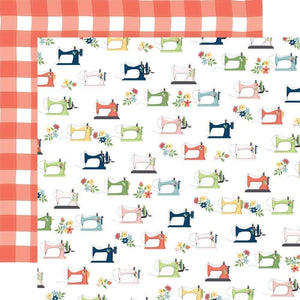 Scrapbooking  Carta Bella Craft & Create Double-Sided Cardstock 12"X12" - Sewing Machines Paper 12"x12"