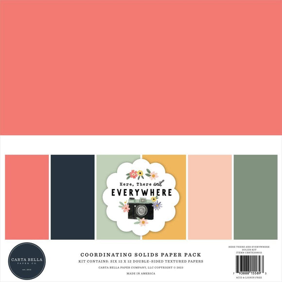 Scrapbooking  Carta Bella Double-Sided Solid Cardstock 12