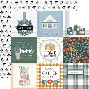 Scrapbooking  Carta Bella Farmhouse Summer Double-Sided Cardstock 12"X12" - 4x4 Journaling Cards Paper 12"x12"