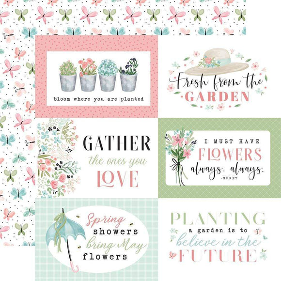 Scrapbooking  Carta Bella Flower Garden Double-Sided Cardstock 12