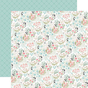 Scrapbooking  Carta Bella Flower Garden Double-Sided Cardstock 12"X12" - Bloom & Grow Paper 12"x12"