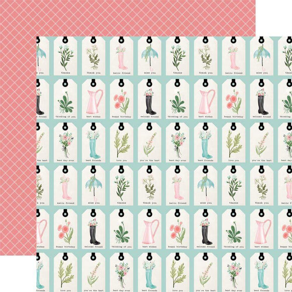 Scrapbooking  Carta Bella Flower Garden Double-Sided Cardstock 12