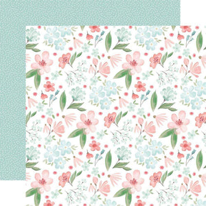 Scrapbooking  Carta Bella Flower Garden Double-Sided Cardstock 12"X12" - Lovely Floral Paper 12"x12"