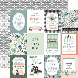 Scrapbooking  Carta Bella Gather At Home Double-Sided Cardstock 12"X12" - 3x4 Journaling Cards Paper 12"x12"