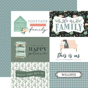 Scrapbooking  Carta Bella Gather At Home Double-Sided Cardstock 12"X12" - 6x4 Journaling Cards Paper 12"x12"