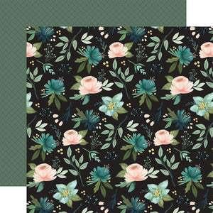 Scrapbooking  Carta Bella Gather At Home Double-Sided Cardstock 12"X12" - Fresh Floral Paper 12"x12"