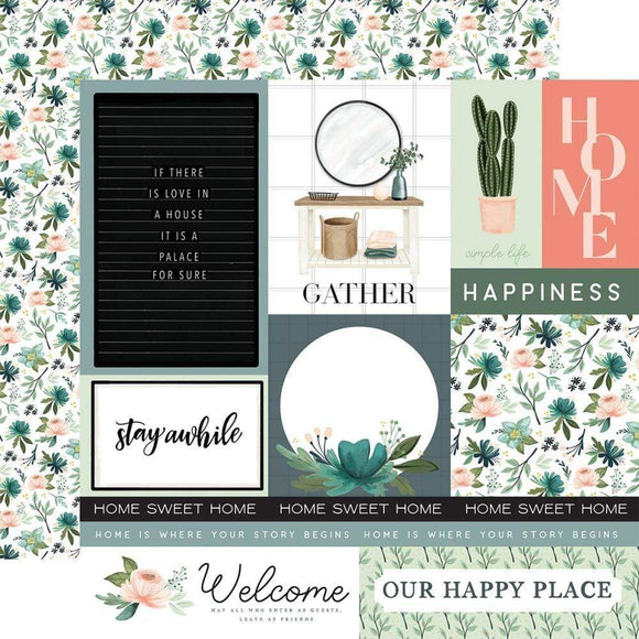 Scrapbooking  Carta Bella Gather At Home Double-Sided Cardstock 12