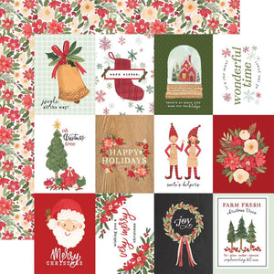 Scrapbooking  Carta Bella Letters To Santa Double-Sided Cardstock 12"X12" - 3x4 Journaling Cards Paper 12"x12"