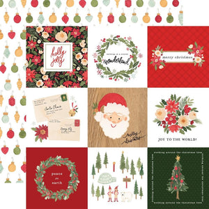 Scrapbooking  Carta Bella Letters To Santa Double-Sided Cardstock 12"X12" -4x4 Journaling Cards Paper 12"x12"