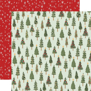 Scrapbooking  Carta Bella Letters To Santa Double-Sided Cardstock 12"X12" -Christmas Tree Farm Paper 12"x12"