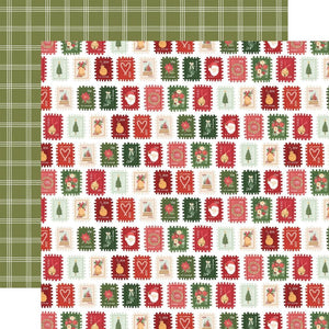 Scrapbooking  Carta Bella Letters To Santa Double-Sided Cardstock 12"X12" - Mail To Paper 12"x12"