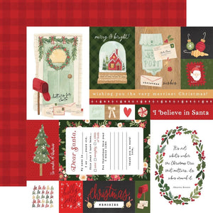 Scrapbooking  Carta Bella Letters To Santa Double-Sided Cardstock 12"X12" - Multi Journaling Cards Paper 12"x12"