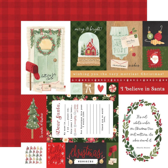 Scrapbooking  Carta Bella Letters To Santa Double-Sided Cardstock 12